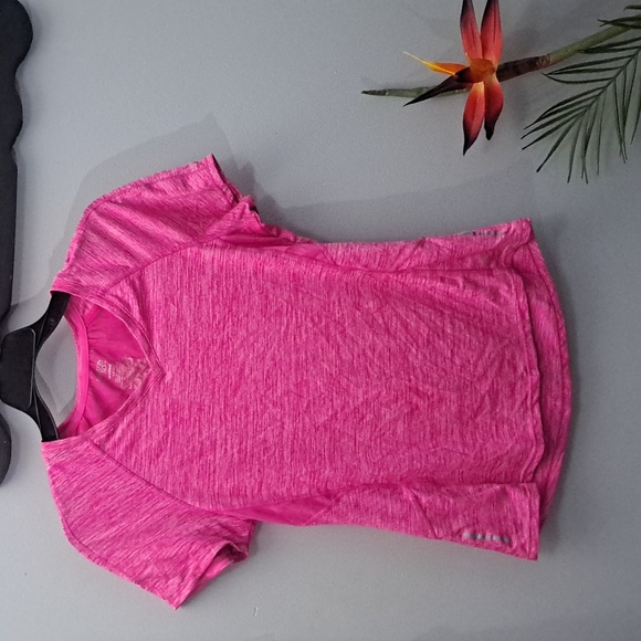 Danskin Now 2 Pcs Bundle Womens Shirt Semi Fitted Blue Short Sleeve Size Medium - Picture 2 of 10